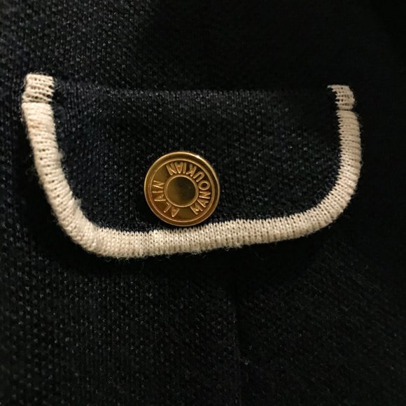 Vintage Manoukian Knit Navy Blazer Chanel-style - Picture 4 of 7